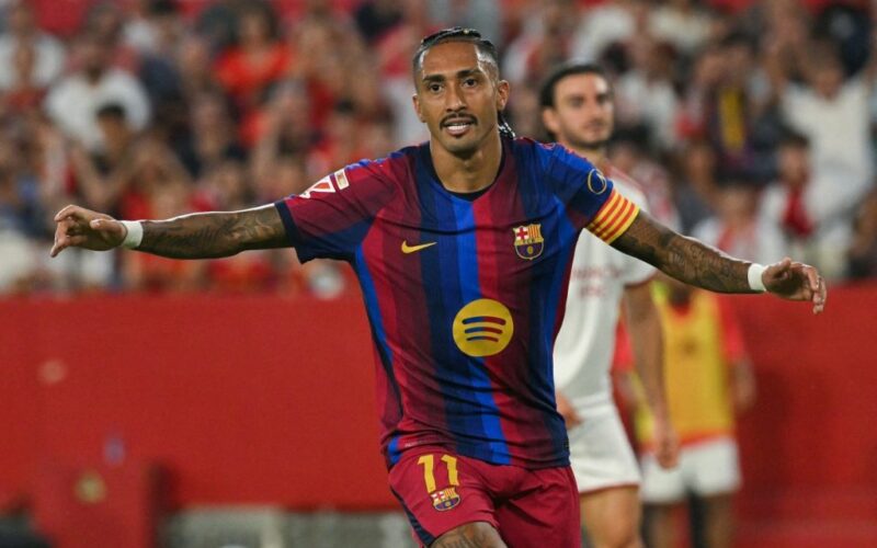 Raphinha hat-trick fires perfect Barcelona to win at Sevilla