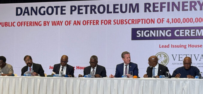 Dangote Refinery Signs Historic Digital IPO, Ownership Starting From Just ₦5,250