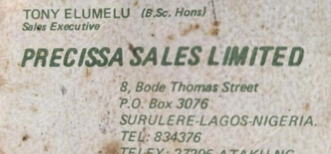 Elumelu shares old business card from days as photocopier salesman