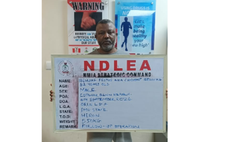 NDLEA arrests fugitive kingpin linked to 49.7kg heroin shipment