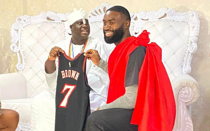 Ooni names NBA star Jaylen Brown ‘Babatunde’