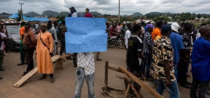 AAUA students block highway, protest 68-day ASUU strike