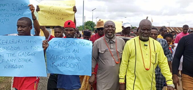 Kerebiri-Mein chiefs, youths protest delayed staff of office